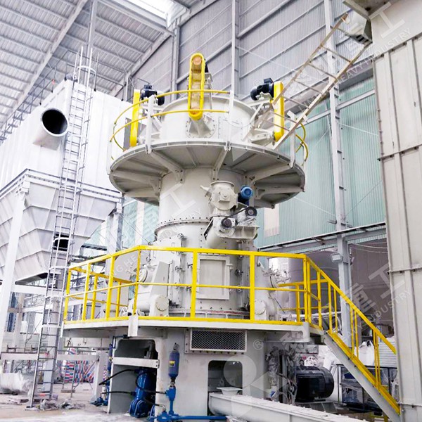Dry vertical roller mill for limestone powder