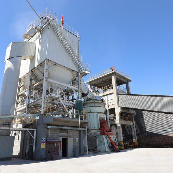 Vertical roller mill system for limestone grinding with dust collector
